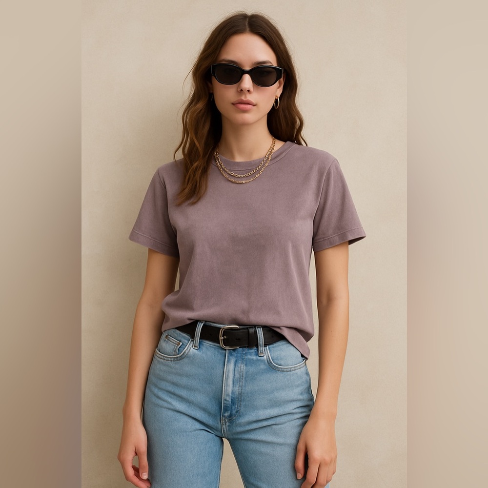 Zara Maroon Faded Short Sleeve T-Shirt